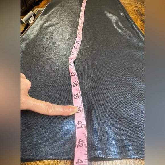 Zara Tube Dress Foil Knit Midi in Metallic Blue-Size Small NWT - Picture 12 of 12